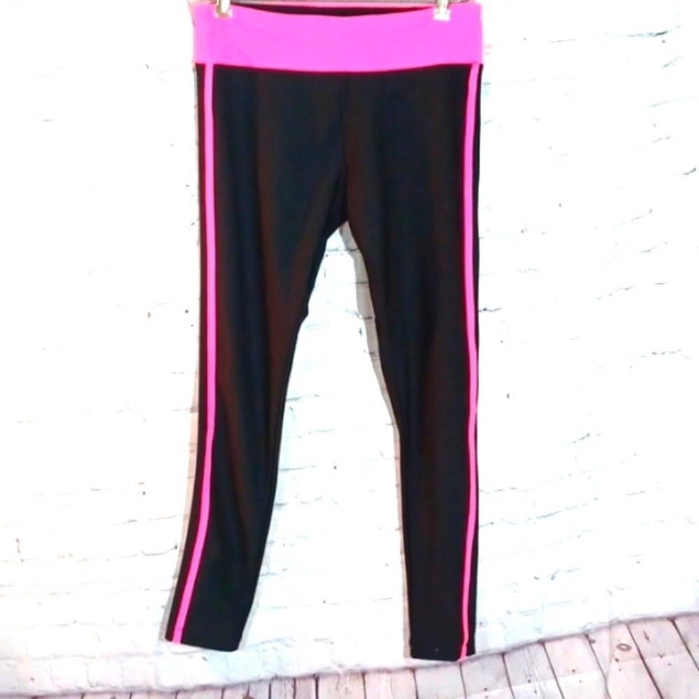 Steve‎ Madden Black & Pink Active Wear Pants L